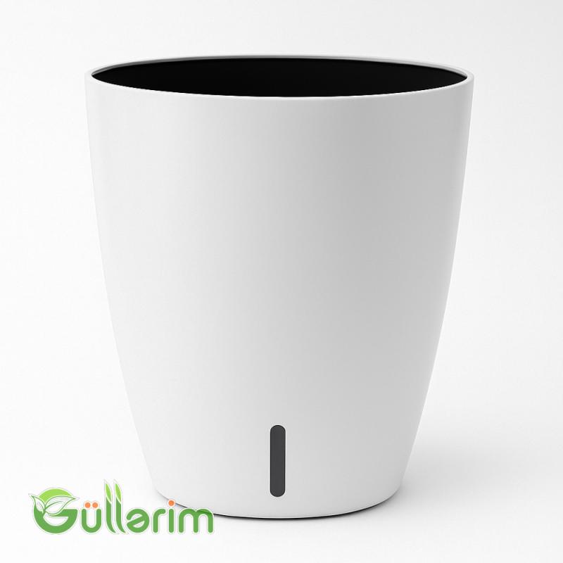 Ağ Minimalist Plastik Dibçək