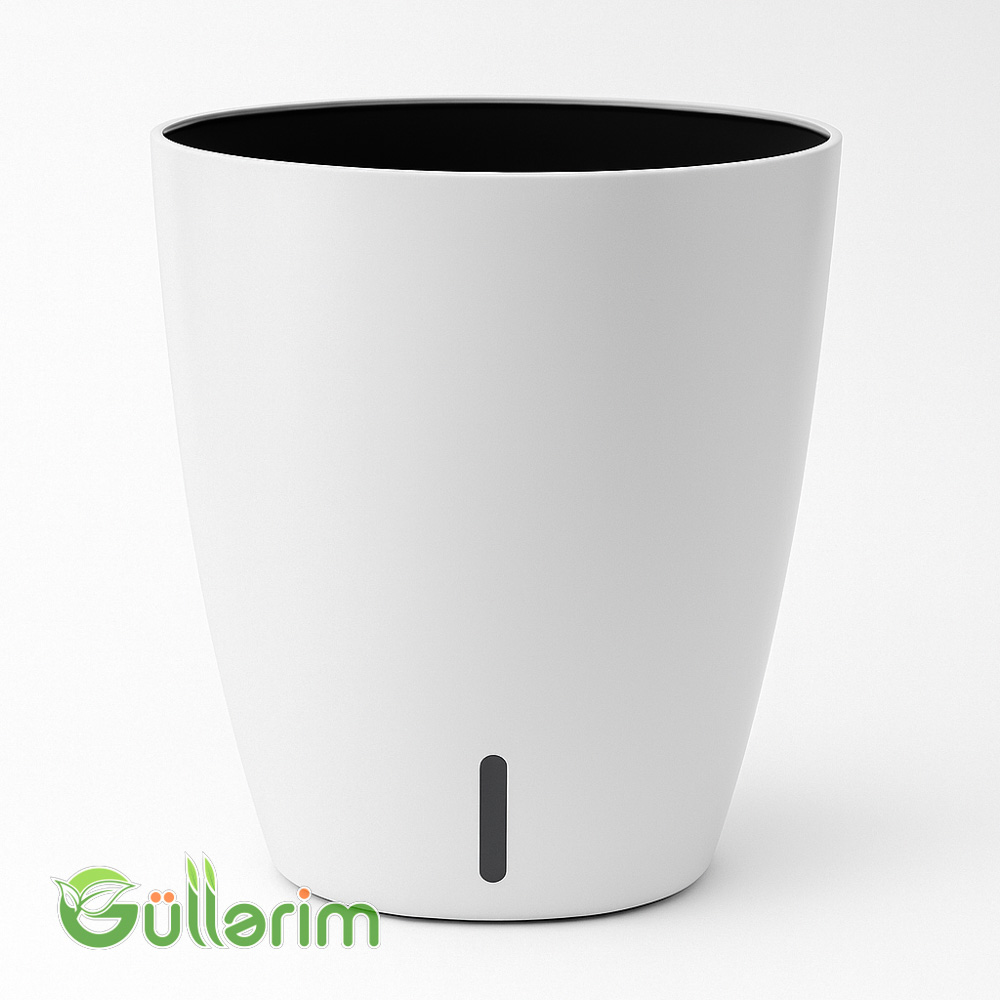 Ağ Minimalist Plastik Dibçək