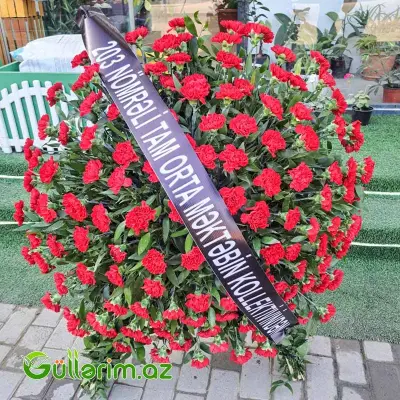 Qərənfil gül çələngi (Əkili-Gul celengi)