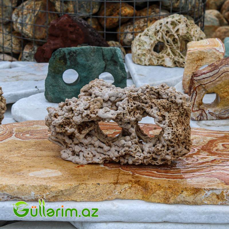 Dekorativ akvarium daşı (İki halqalı)