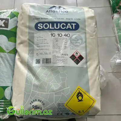 Solucat 10-10-40 – Yüksək Kaliumlu Suda Həll Olunan Gübrə - 25 kq