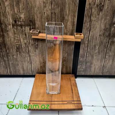 Bambuk vaza duzbucaqlı- (Suse guldan 4mm )