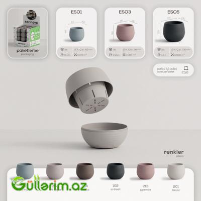 Dekorativ Plastik Dibçək