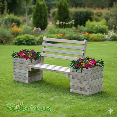 Taxta Oturacaq-Dibçək Kombinasiyası (Əl işi) № 001