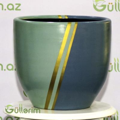 Keramika Dibçək (Qızılı Detallı)