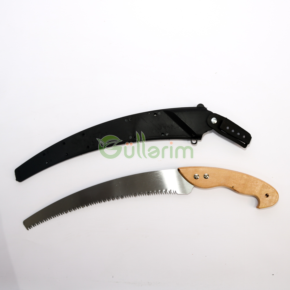 Samurai WP-330-LH Əyri Bağ Budama Mişarı – Taxta Saplı, Qınlı