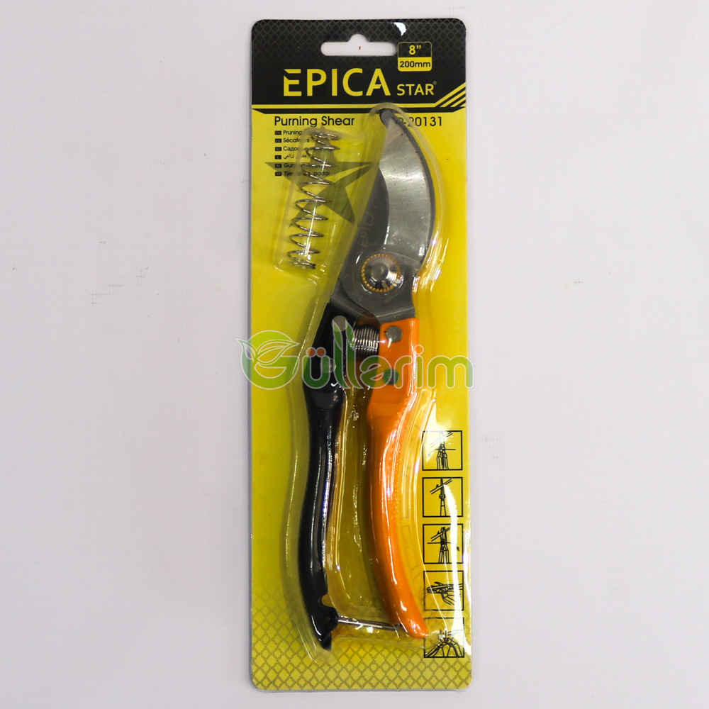 Epica  Bağ Budama Qayçısı – SK5 Polad Bıçaqlı, Sarı Tutacaq